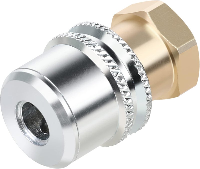 Hromee Lock On Air Chuck, Heavy Duty Closed Flow Tire Chuck, 1/4" FNPT for Tire Inflator and Standard Bore Valve Stem Quick Connector - Image 1